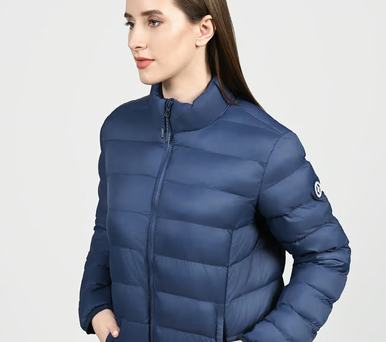 PUFFER FZ JACKET, BLUE/NAVY Apparel Right View