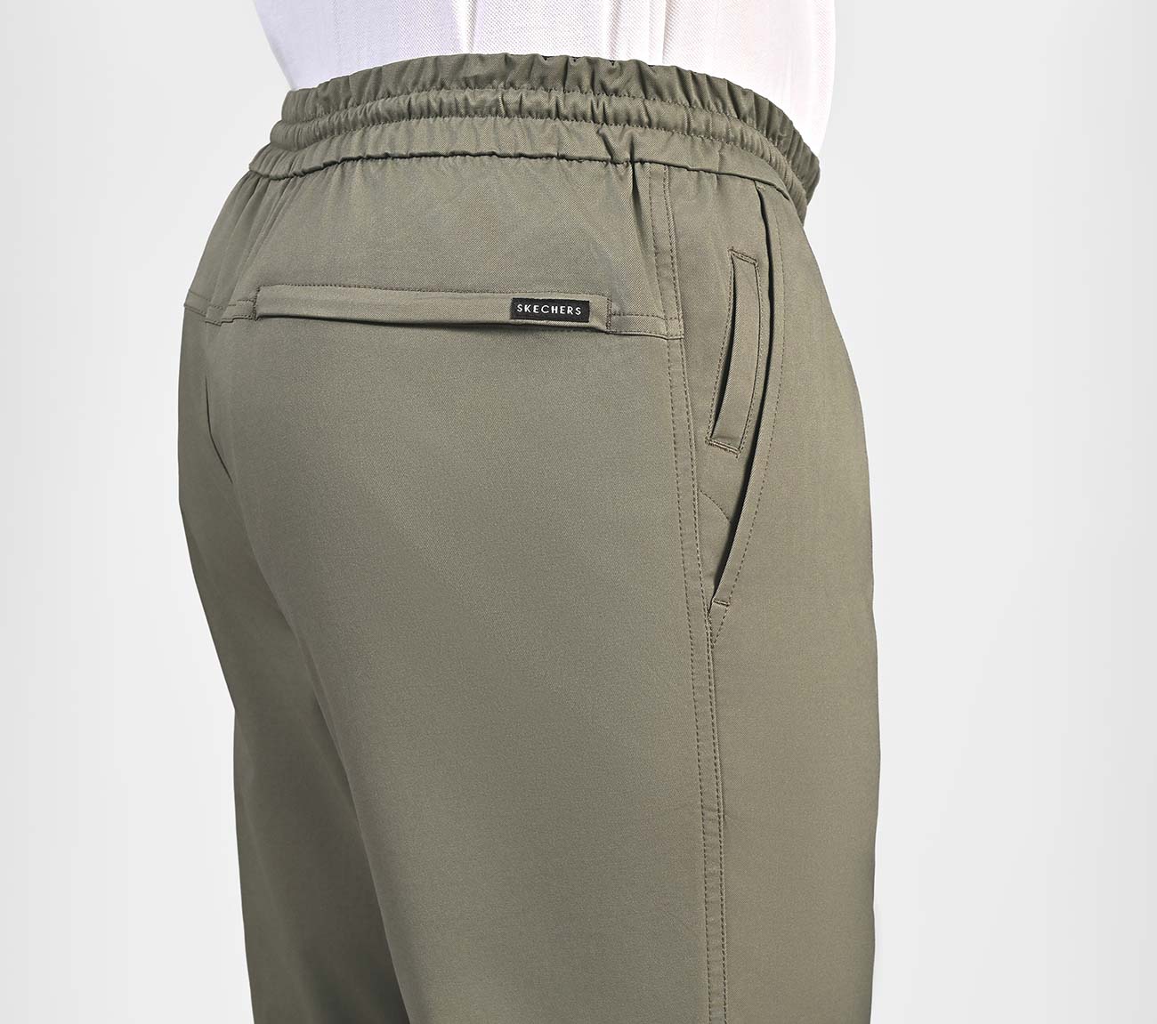 SKECHERS SLIP-IN PANT DOWNTOW, OLIVE/GRAY Apparel Right View