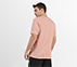 MENS BASIC LOGO  CREW NECK, BLACK/SILVER/PINK