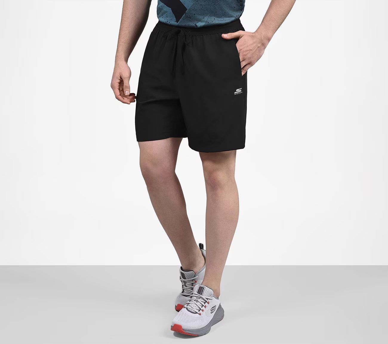 SKECHERS PERFORMANCE SHORTS, BBBBLACK Apparel Top View