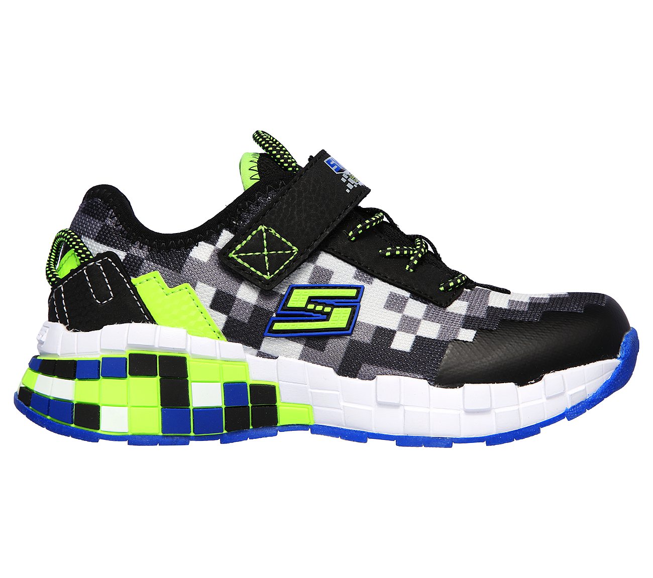 MEGA-CRAFT, BLACK/BLUE/LIME Footwear Right View