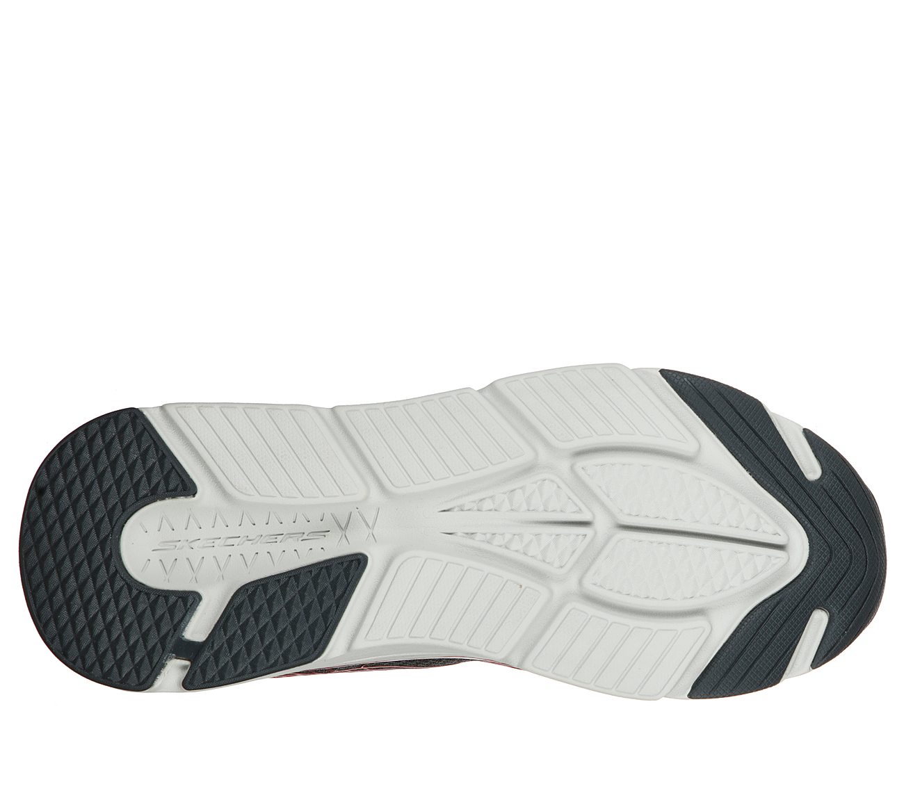 MAX CUSHIONING ELITE, CHARCOAL/RED Footwear Bottom View