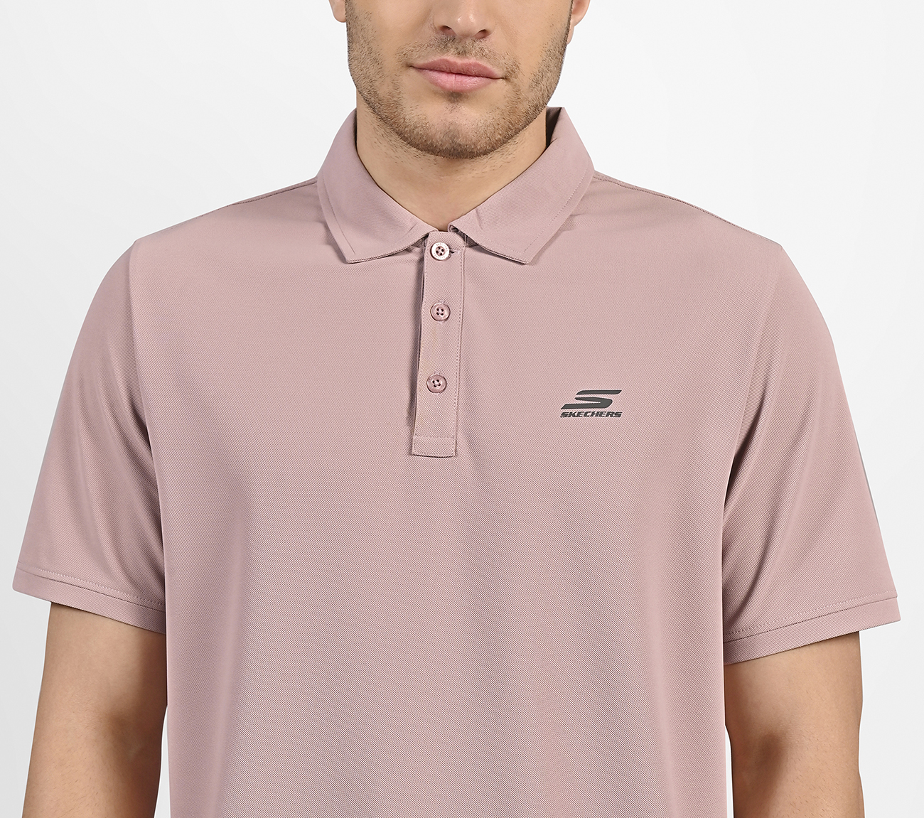 SKECHERS ESSENTIAL POLO, HOT PINK/GRAY Apparel Right View