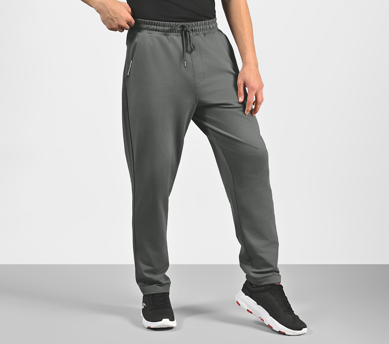 ACTIVE WOVEN PANT, BLACK/CHARCOAL Apparel Bottom View