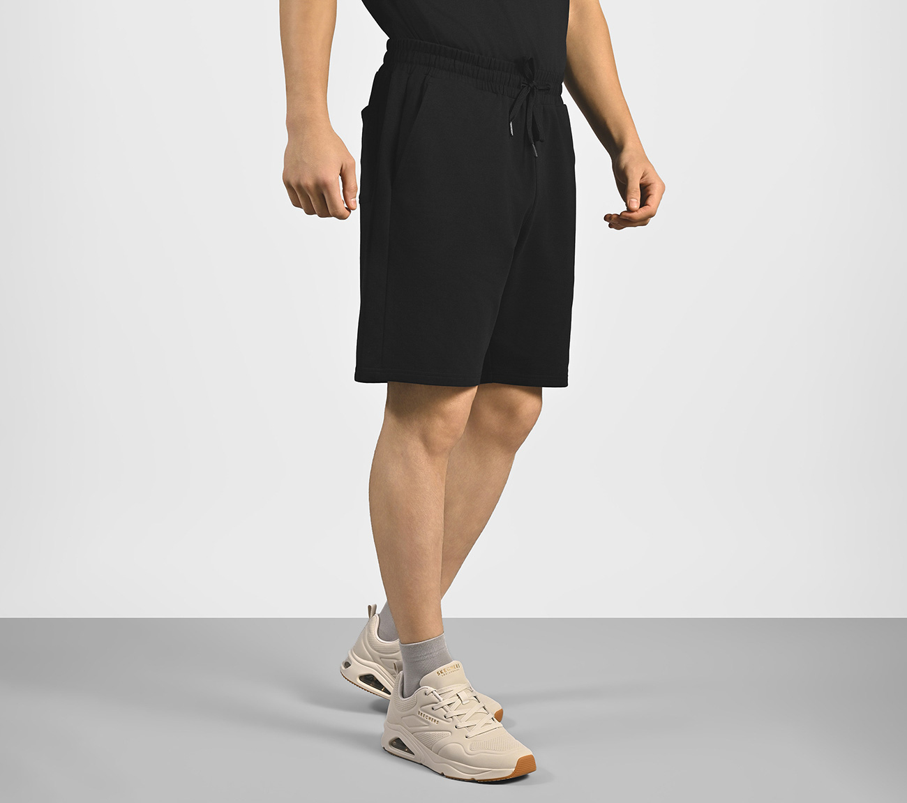 SKECHERS BASIC SHORTS, BLACK Apparel Bottom View