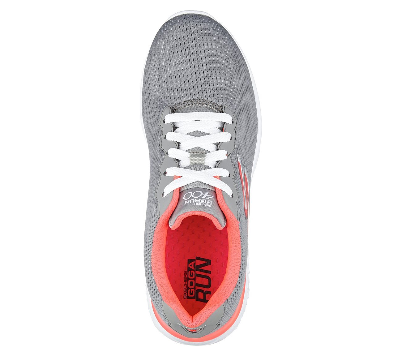 GO RUN 400 - ACTION, GREY/CORAL Footwear Top View