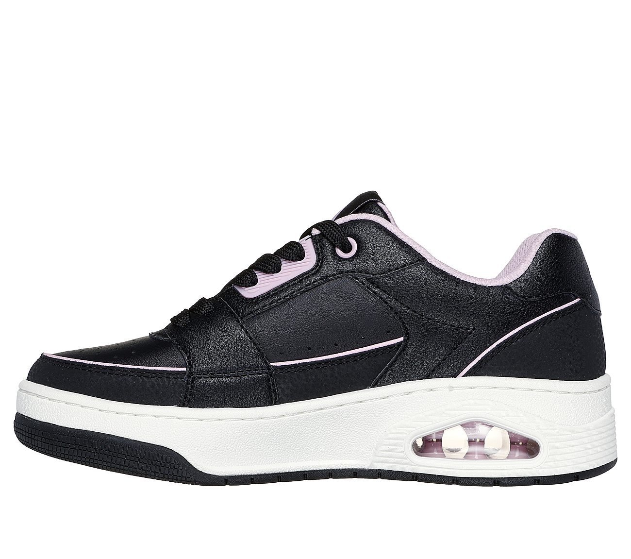 UNO COURT - COURTED STYLE, BLACK/LIGHT PINK Footwear Left View