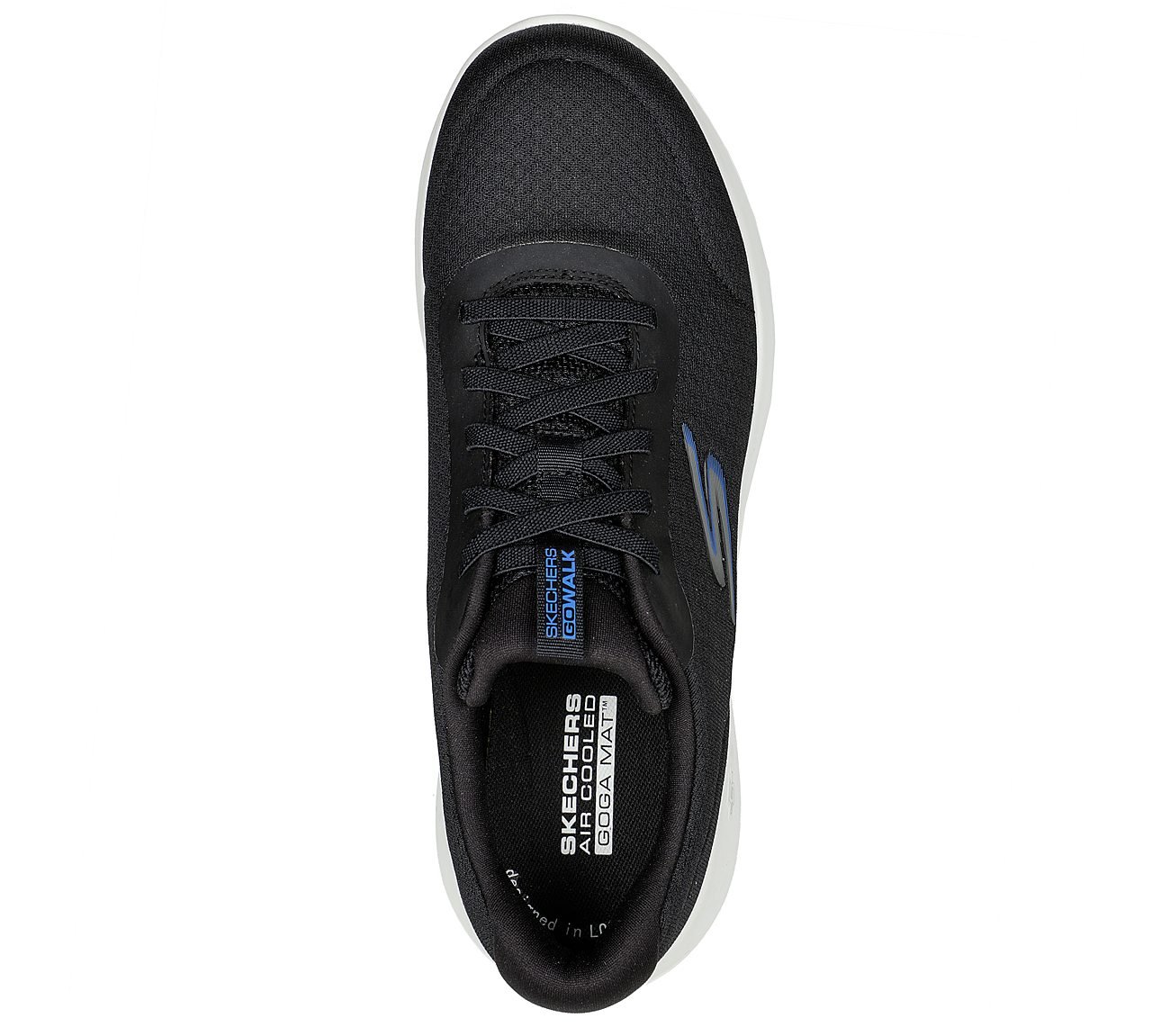 GO WALK MAX - MIDSHORE, BLACK/BLUE Footwear Top View