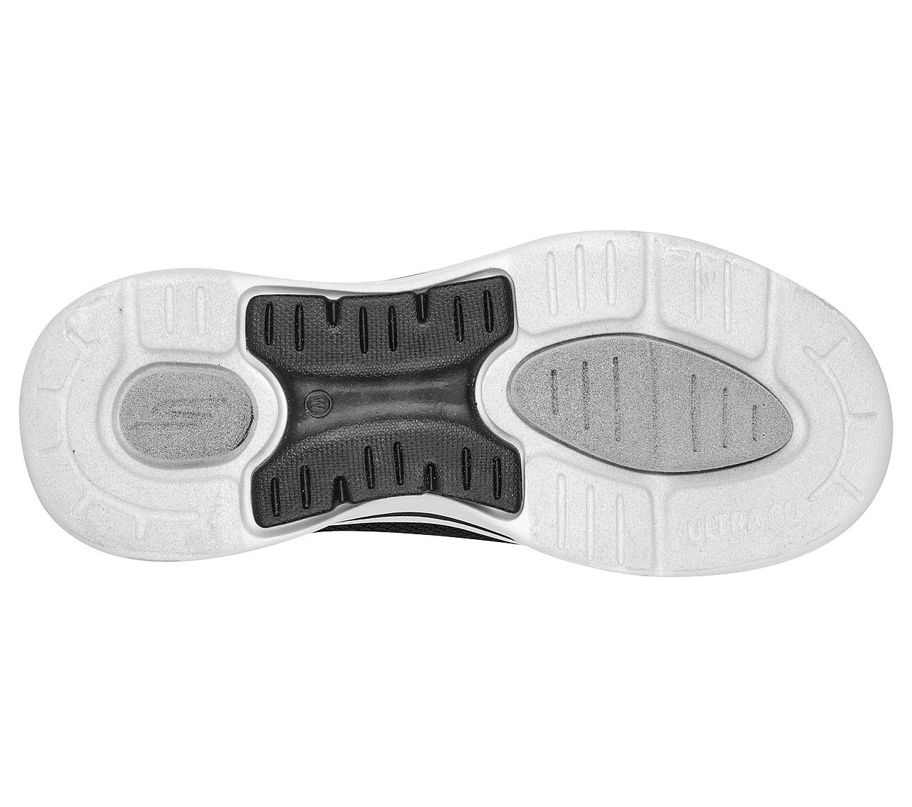 GO WALK ARCH FIT - GRATEFUL, BLACK/WHITE Footwear Bottom View