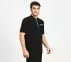 OASIS TWILL PLACKET POLO, BLACK/CHARCOAL/BLUE