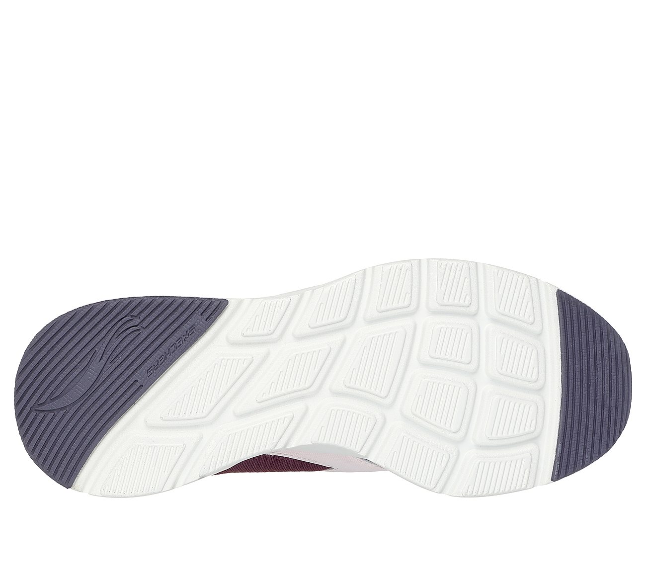 SKECH-AIR COURT-AIR WAVE, BURGUNDY/MULTI Footwear Bottom View