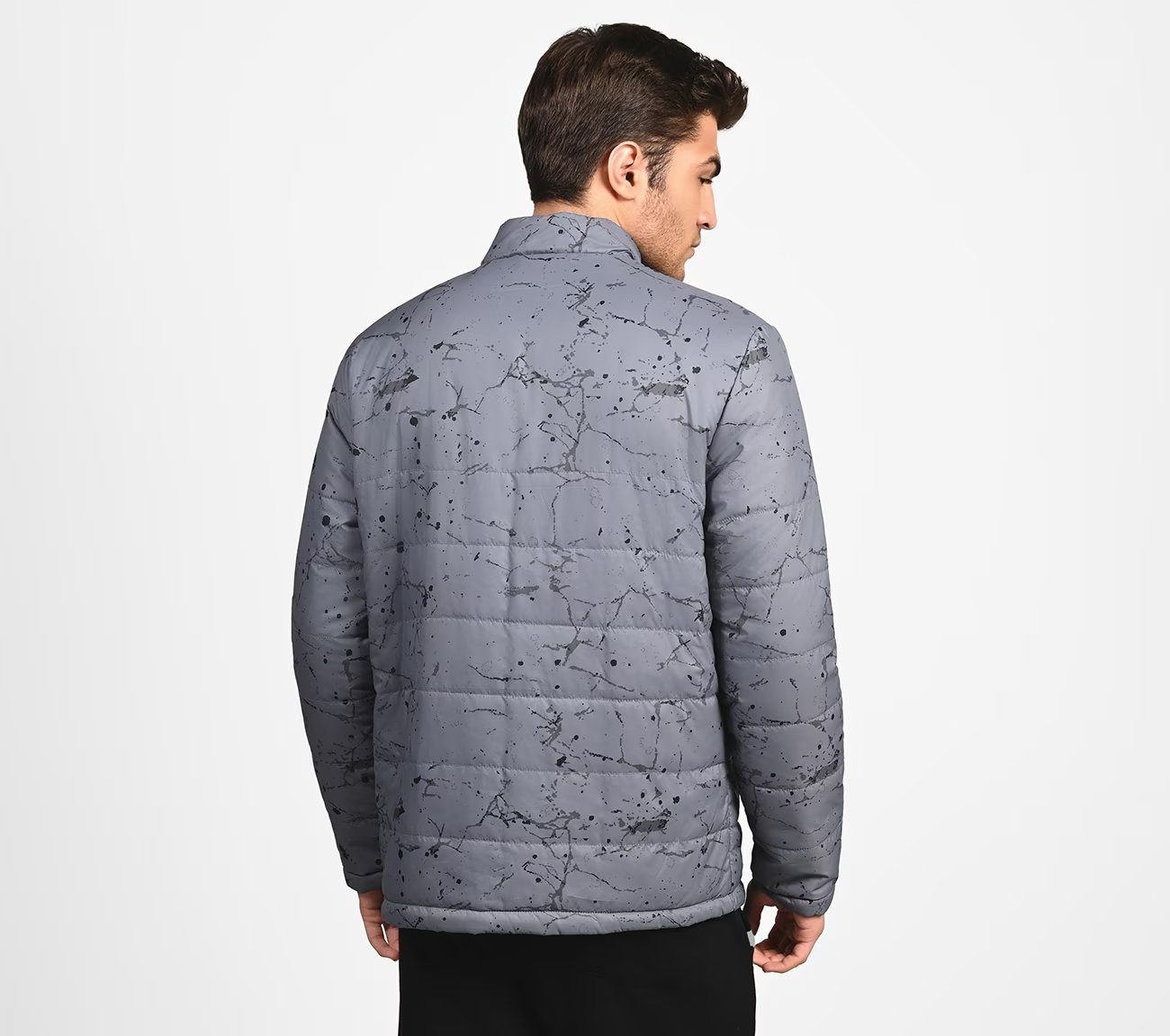 OASIS SPLATTER PUFFER, Grey Apparel Left View