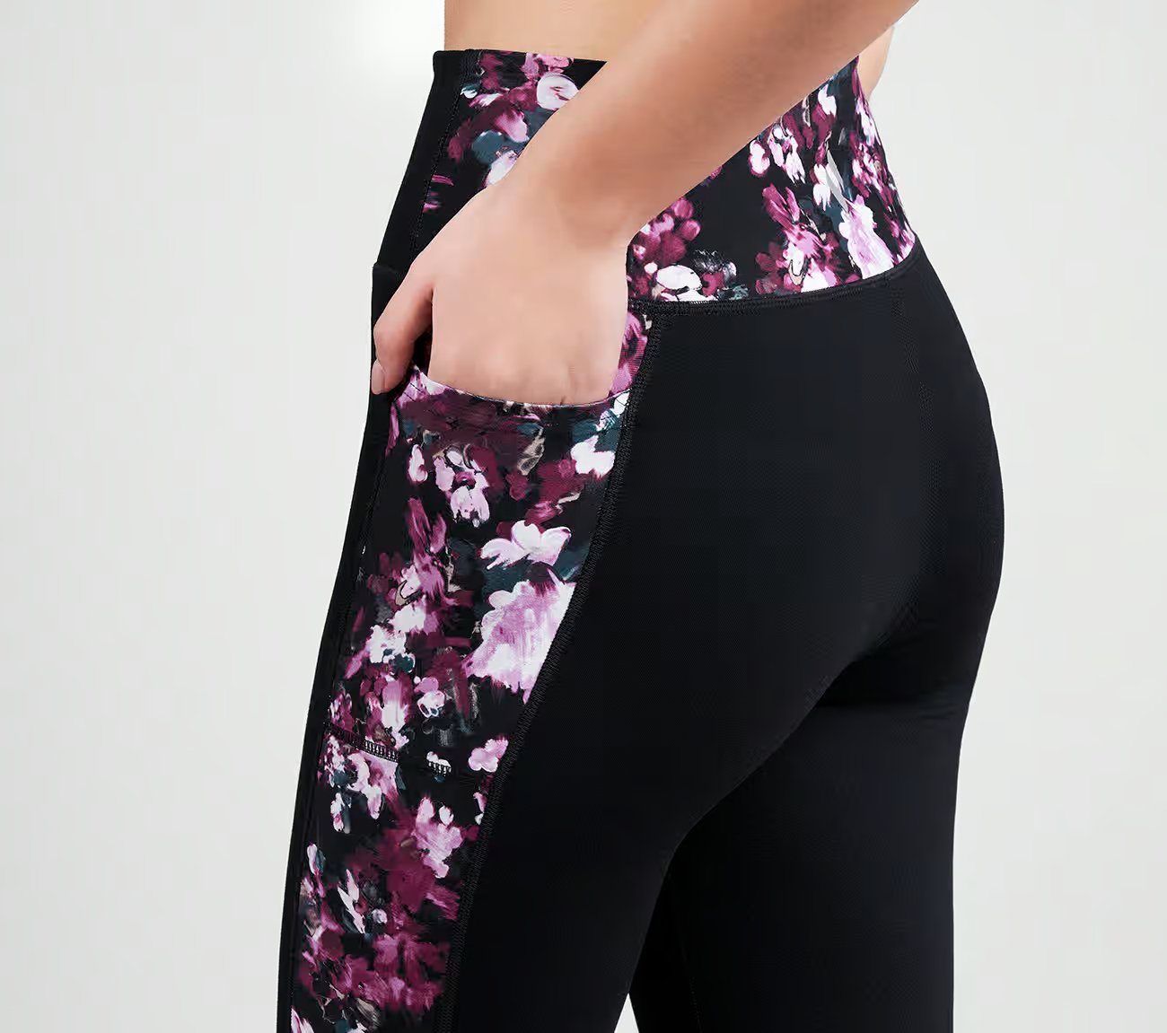 MISTY FLORAL HW FL LEGGING, BLACK/MAUVE Apparel Right View