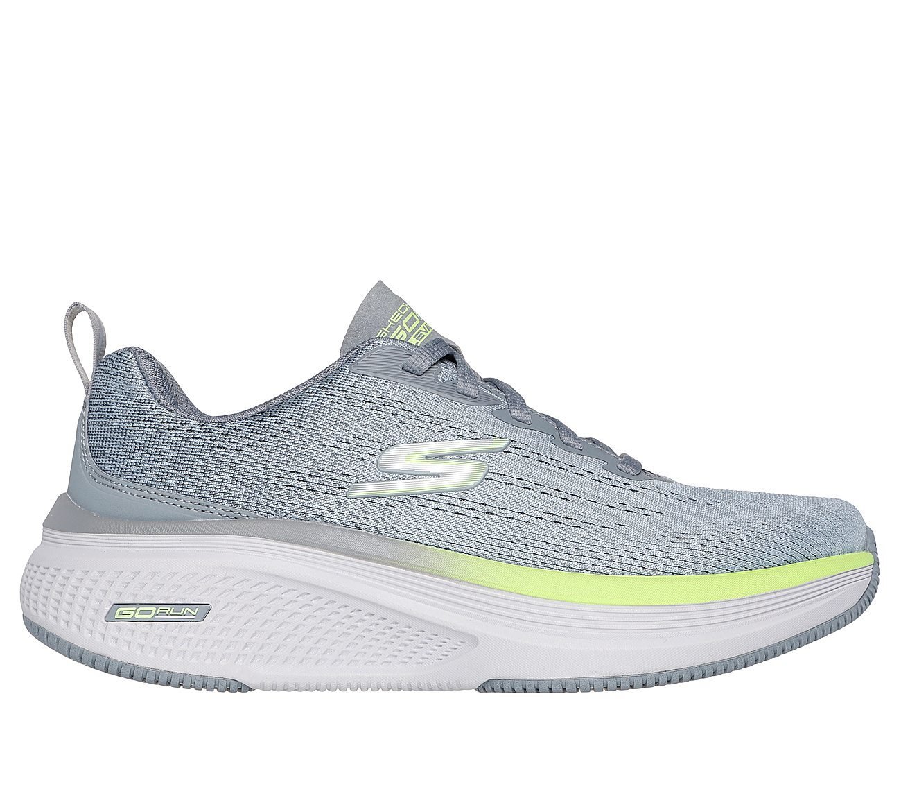 GO RUN ELEVATE 2, GREY/LIME Footwear Lateral View