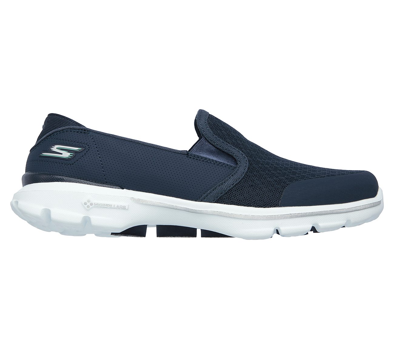 GO WALK 3 - ACCOMPLISH, NAVY/WHITE Footwear Right View