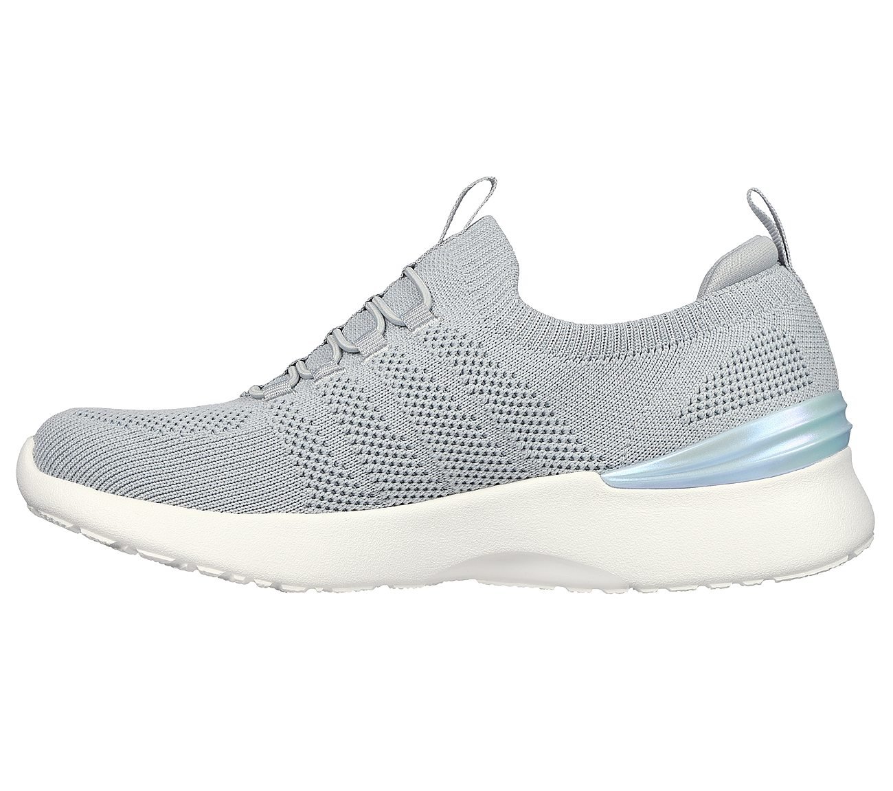 SKECH-AIR DYNAMIGHT-PERFECT S, LIGHT GREY/WHITE/LIGHT BLUE Footwear Left View