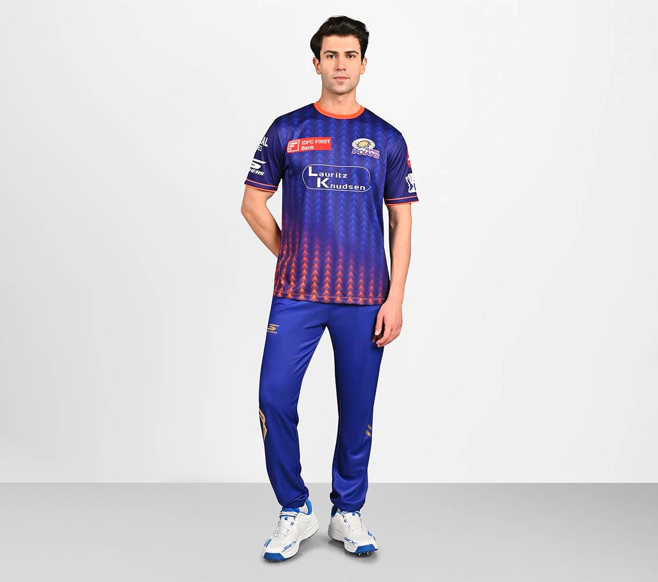 MUMBAI INDIANS: IPL TRAINING REPLICA JERSEY 2025, ROYAL/NAVY/LIME Apparel Lateral View