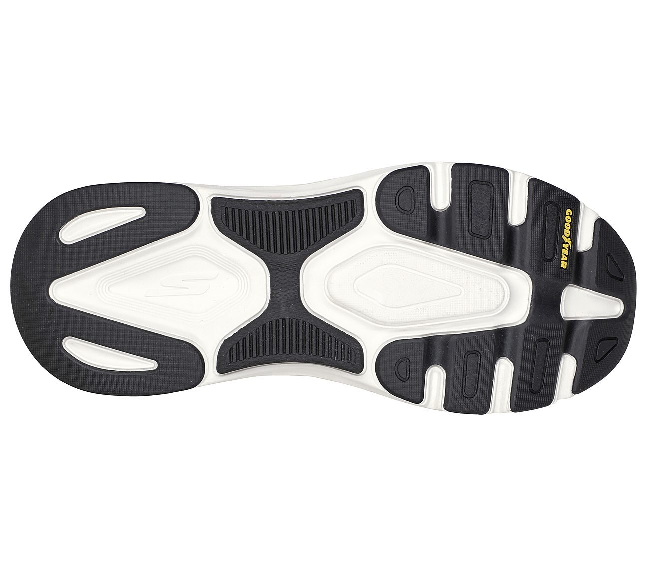 MAX CUSHIONING ARCH FIT, WHITE BLACK Footwear Bottom View