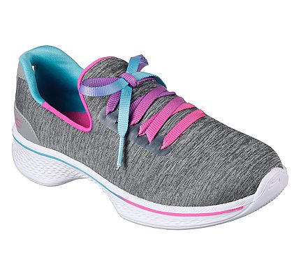 GO WALK 4-ALL DAY COMFORT, GREY/MULTI Footwear Lateral View