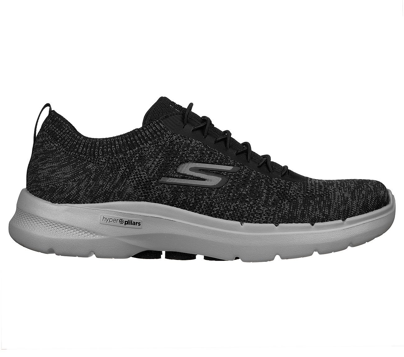 GO WALK 6 - MODERNIZED, BLACK/GREY Footwear Right View