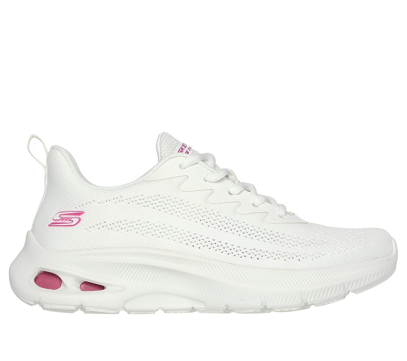 BOBS UNITY - SLEEK WAVES, OFF WHITE Footwear Lateral View