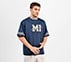 MUMBAI INDIANS: MESH T-SHIRT, NAVY/PERIWINKLE