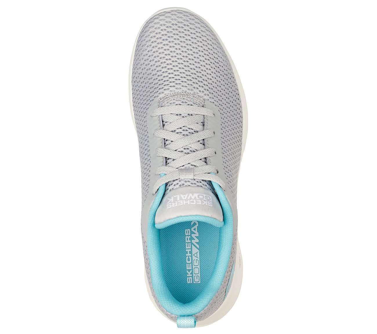 GO WALK JOY-PARADISE, GREY/LIGHT BLUE Footwear Top View