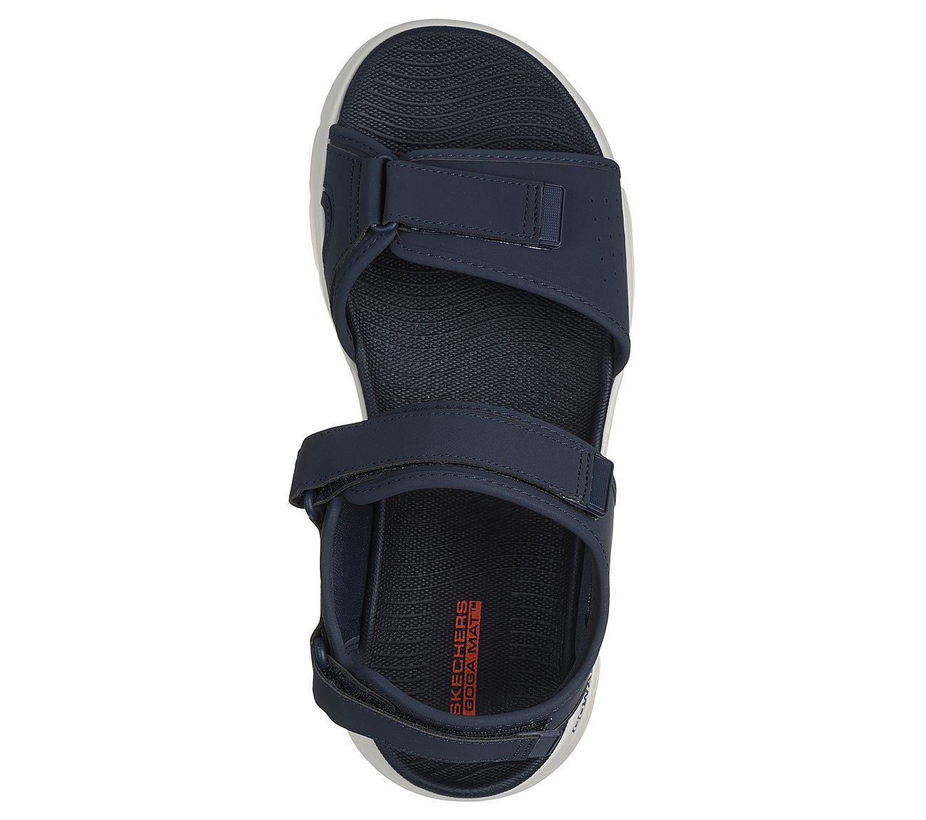 GO WALK FLEX SANDAL, NAVY/ORANGE Footwear Top View