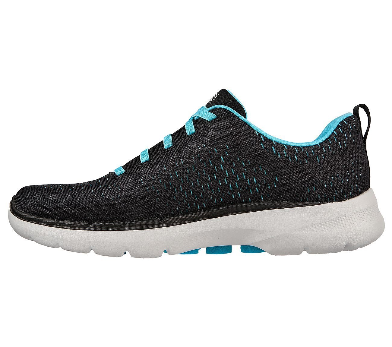 GO WALK 6 - ADORA, BLACK/AQUA Footwear Left View