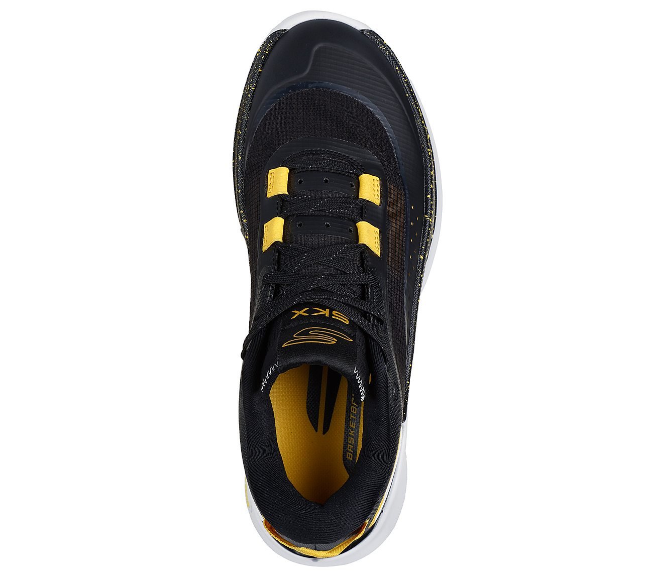 SKX RESAGRIP- Basketball, BLACK/GOLD Footwear Top View