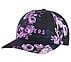 WINTER BLOOM BASEBALL HAT, BLACK/LAVENDER/PINK