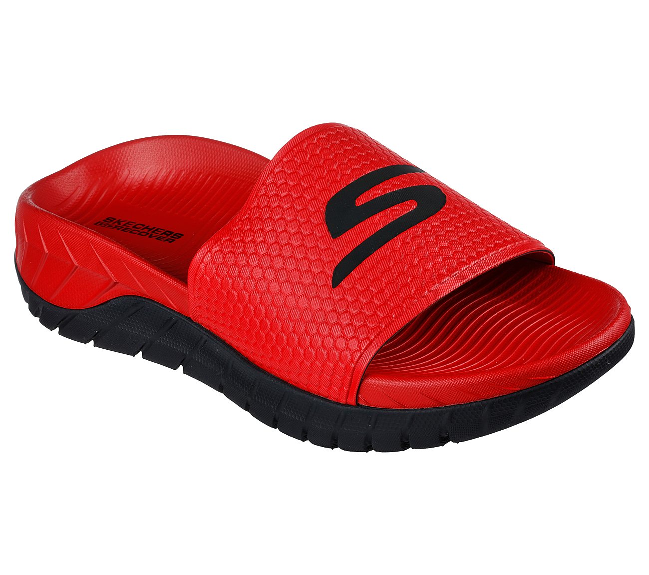 GO RECOVER SANDAL, RED/BLACK Footwear Right View
