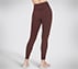 GOSCULPT SCALLOPED HW LEGGING, BURGUNDY/BROWN Apparels Top View