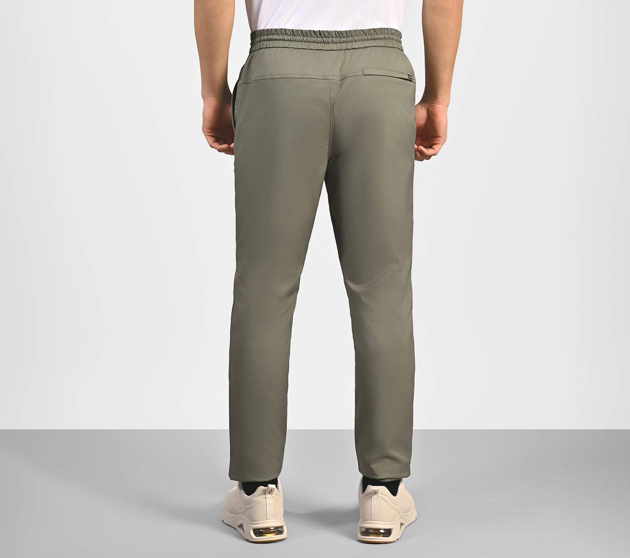 SKECHERS SLIP-IN PANT DOWNTOW, OLIVE/GRAY Apparel Left View