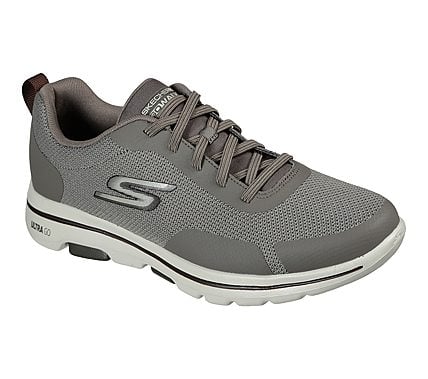 Skechers Khaki Go Walk 5 Mens Lace Up Shoes - Style ID: 216037 | India