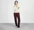 GOLUXE RIB PANT, BURGUNDY/PINK