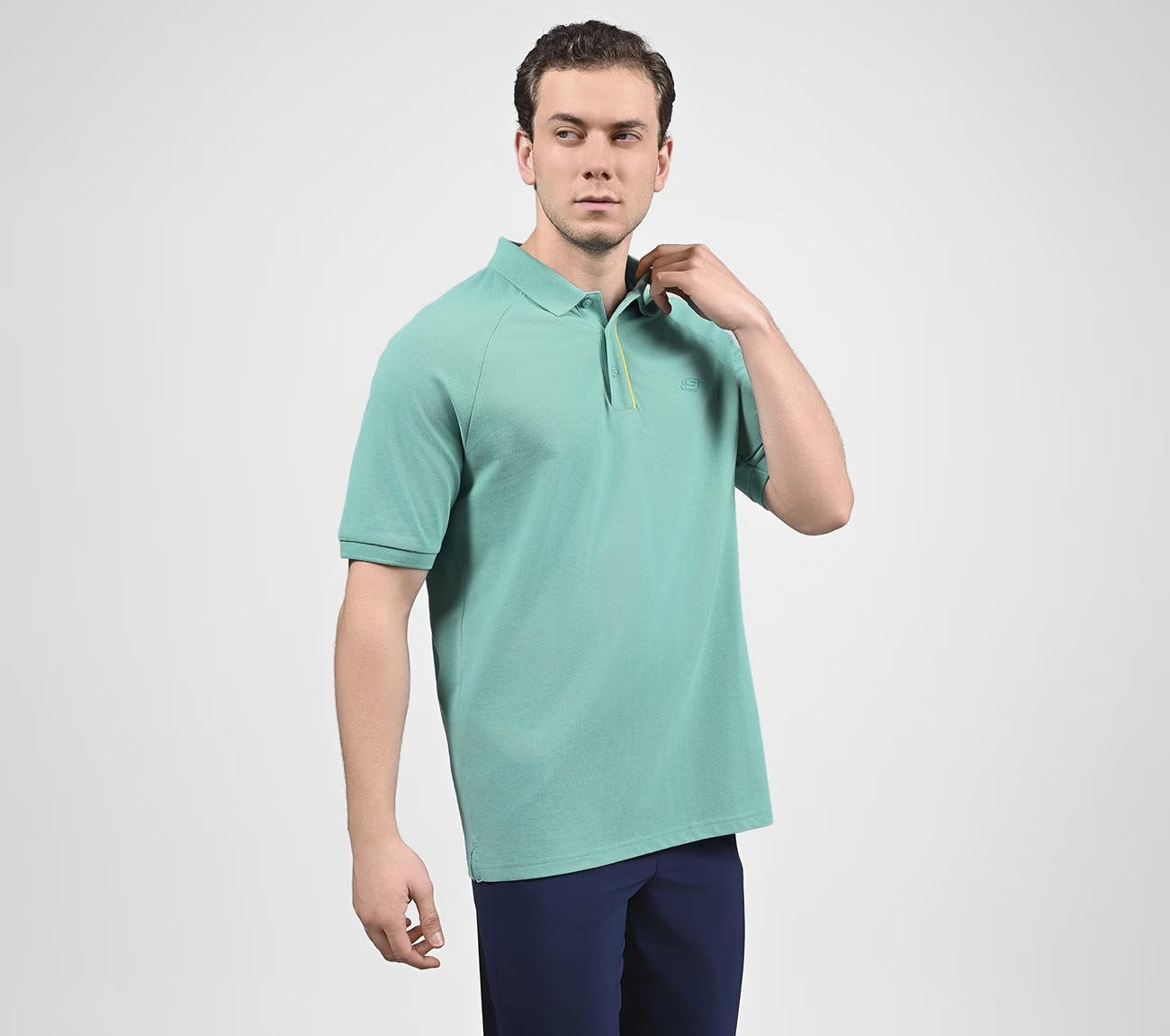 OASIS TIPPING POLO, TURQUISE Apparel Bottom View