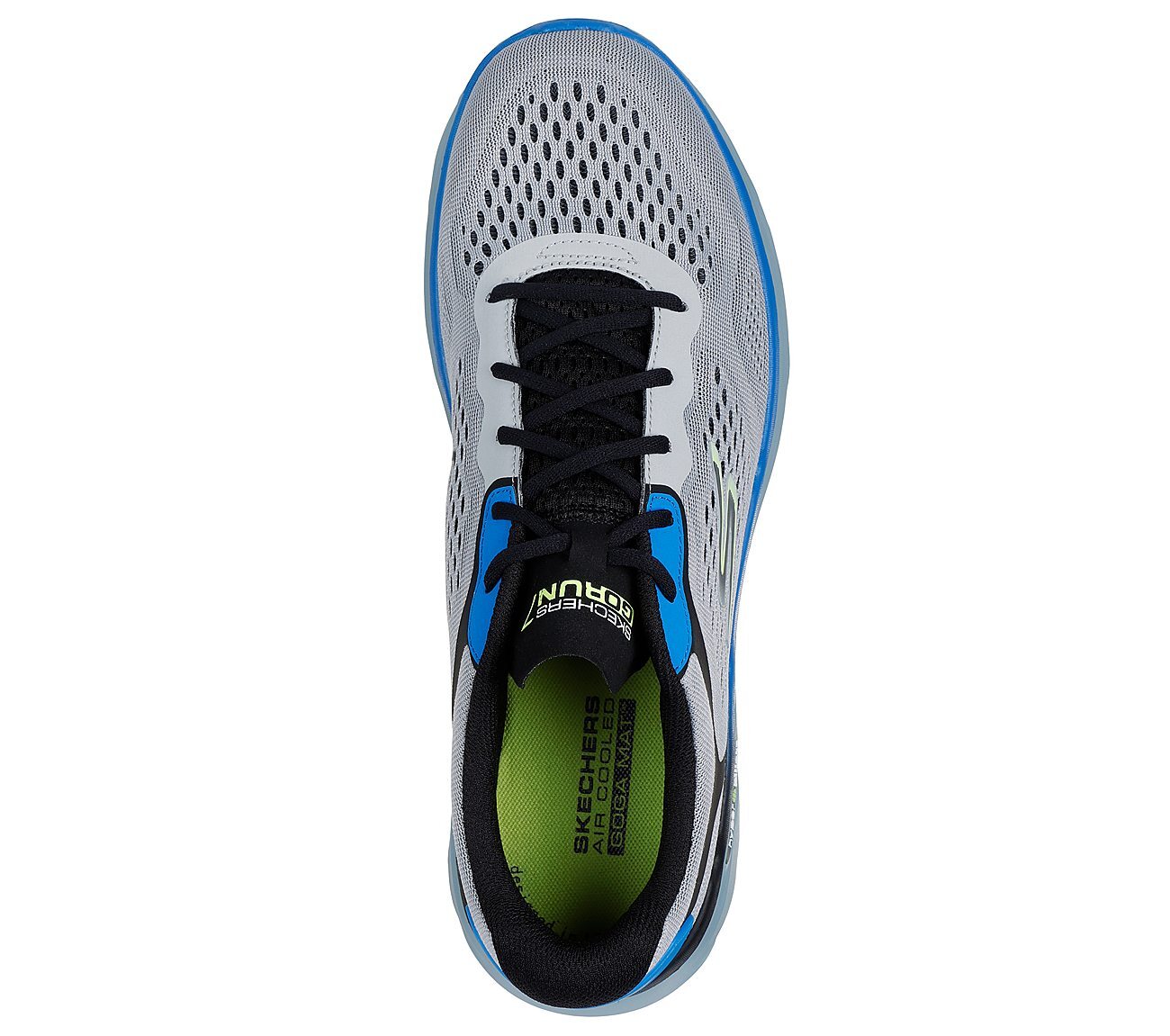 GO RUN 7, GREY/BLUE Footwear Top View