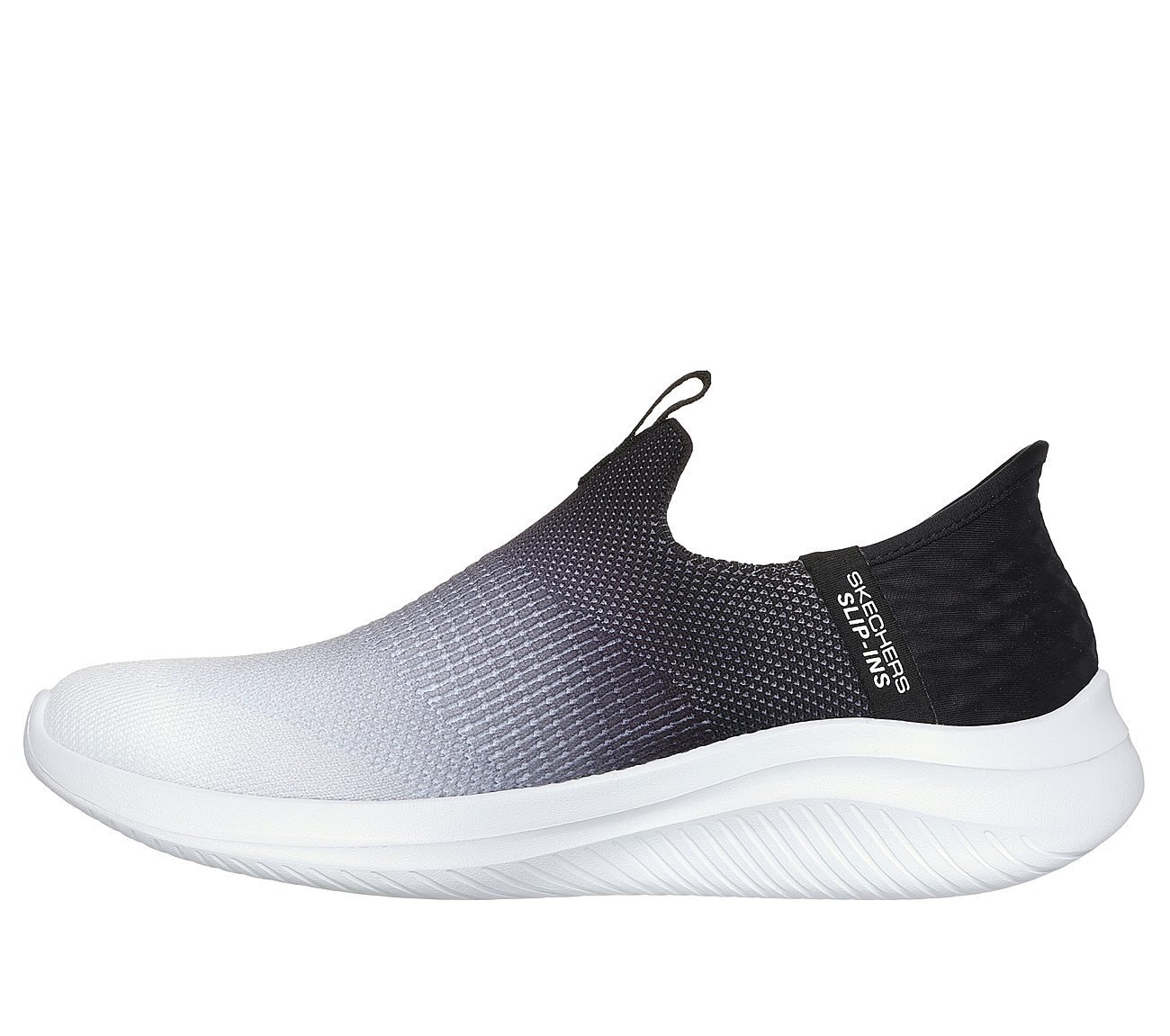 SKECHERS SLIP-INS: ULTRA FLEX 3.0 - BEAUTY BLEND, BLACK/WHITE Footwear Left View