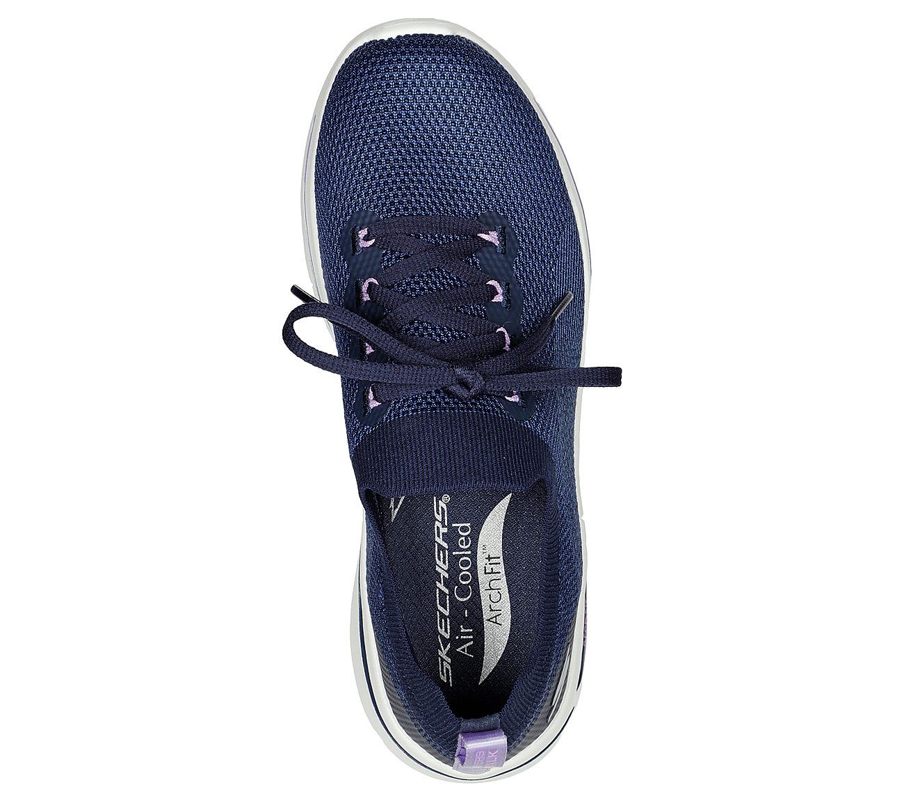 GO WALK ARCH FIT - CLANCY, NAVY/LAVENDER Footwear Top View