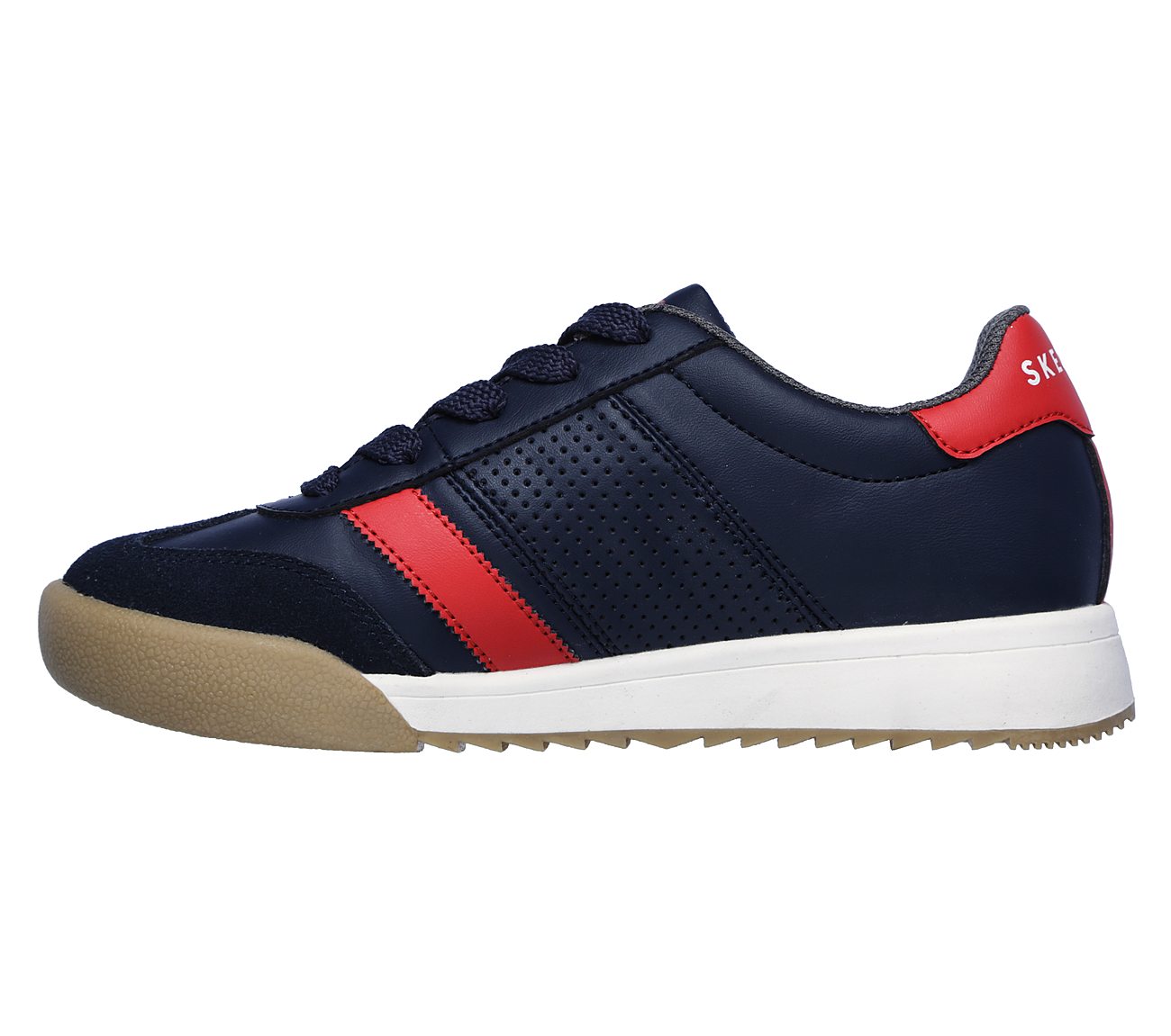 ZINGER, NAVY/RED Footwear Left View