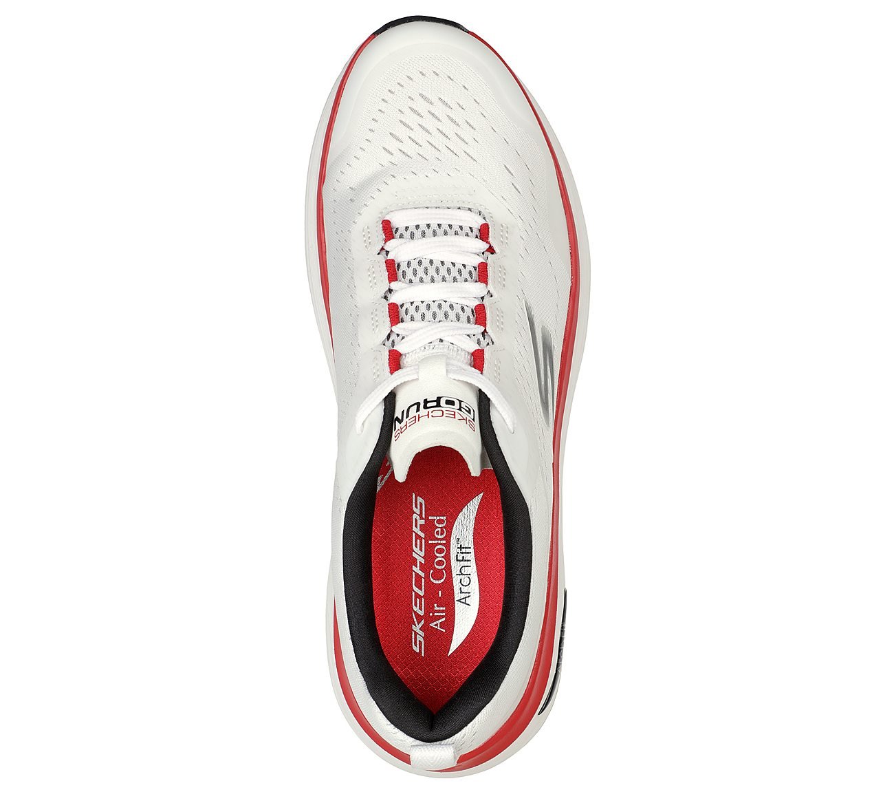 MAX CUSHIONING ARCH FIT, WHITE BLACK Footwear Top View