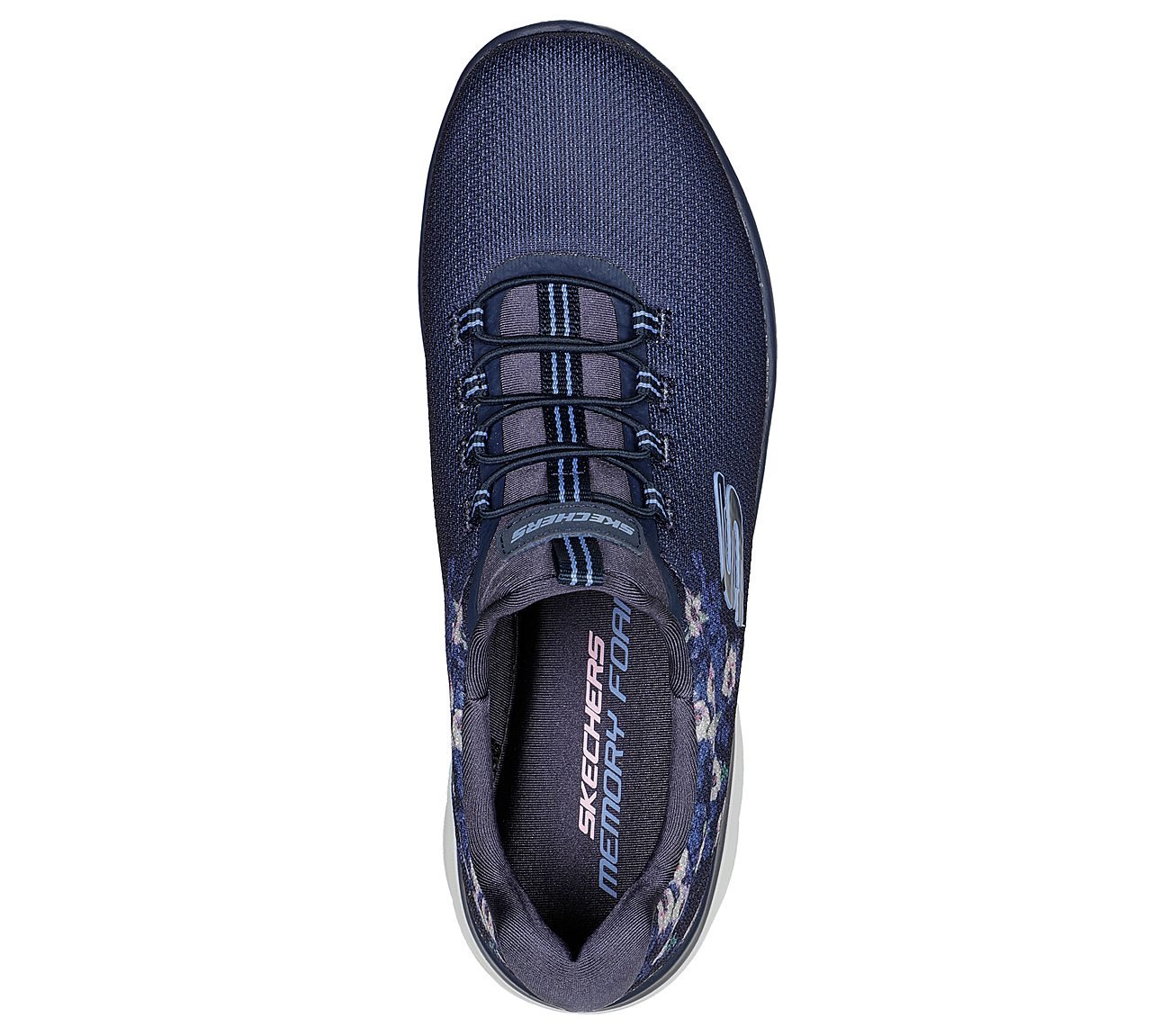 SUMMITS-PERFECT BLOSSOM, NAVY/MULTI Footwear Top View