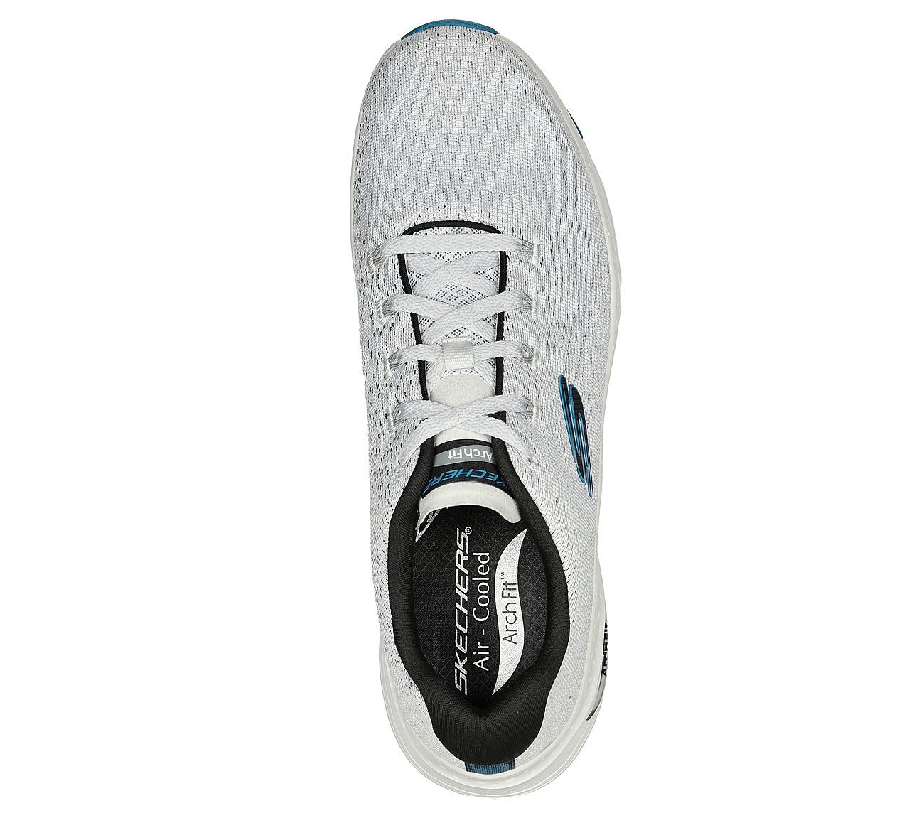 ARCH FIT - TAKAR, WHITE/BLUE Footwear Top View