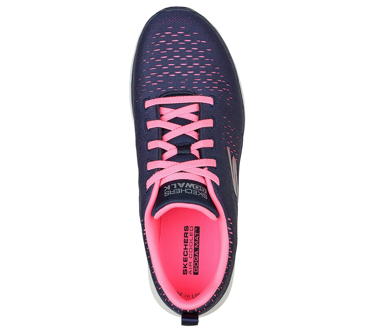 Skechers Navy/Hot Pink Go Walk 6 Adora Womens Lace Up Shoes - Style ID ...