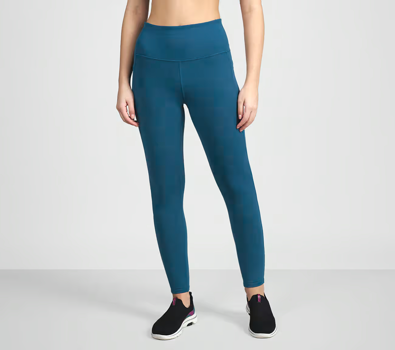 GOWALK HW LEGGING II, TEAL/NAVY Apparel Lateral View