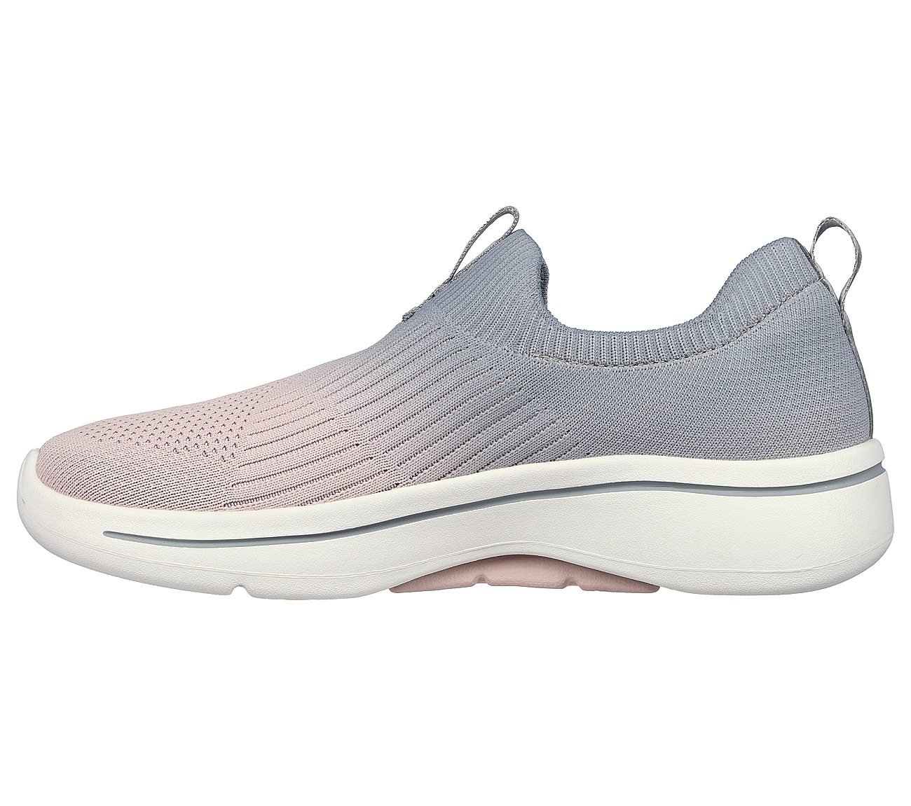 GO WALK ARCH FIT -OCEAN VIBES, GREY/PINK Footwear Left View