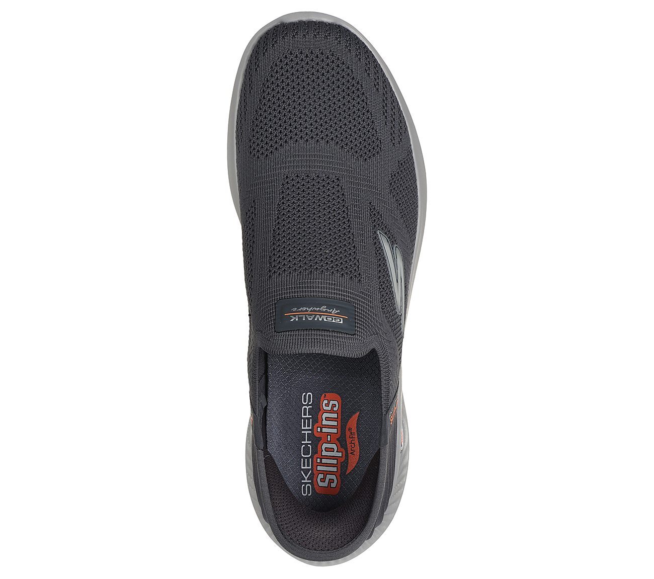 GO WALK ANYWHERE - THE TOURIS, CCHARCOAL Footwear Top View