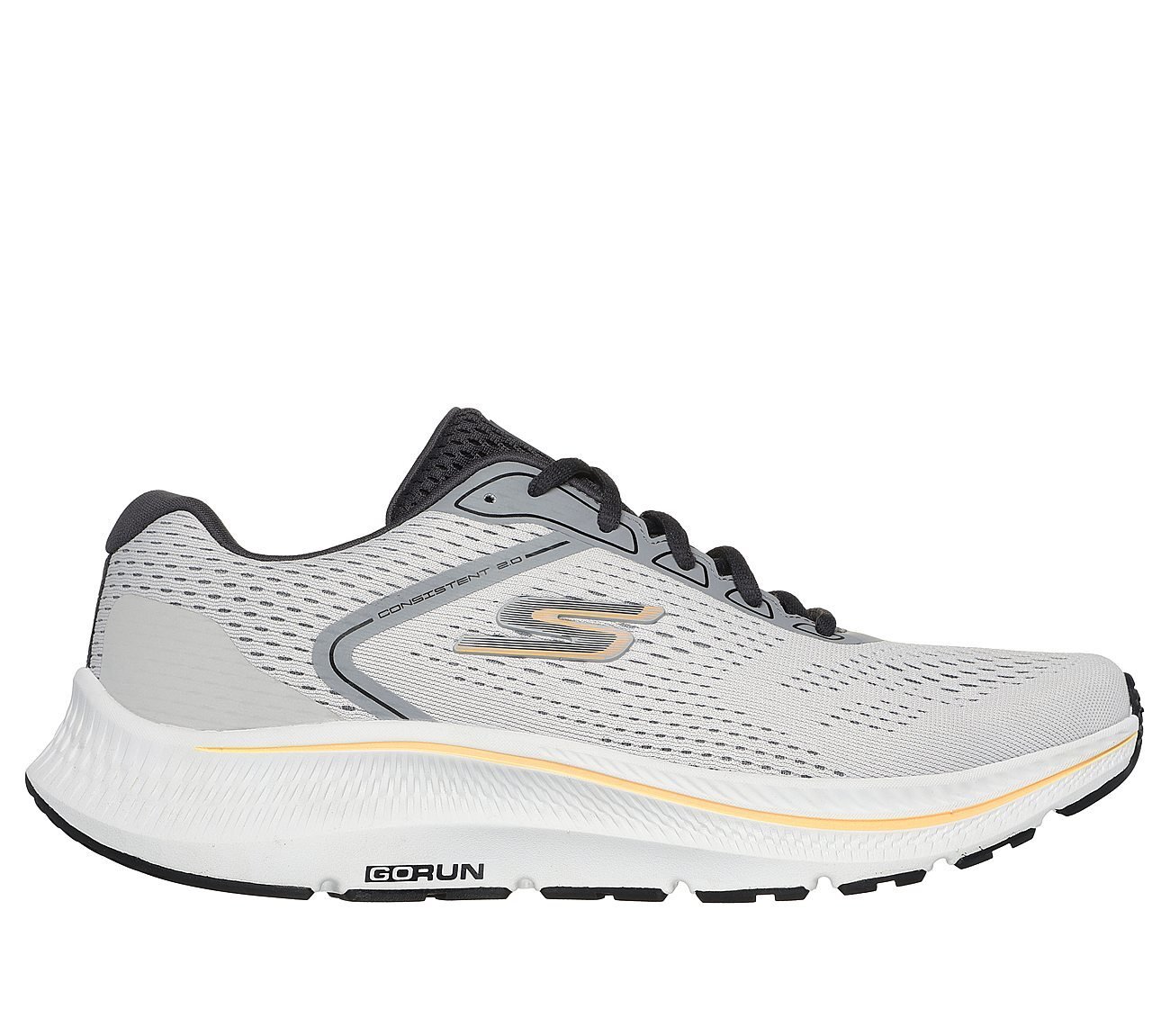 GO RUN CONSISTENT 2.0 - MILE MARKER, GREY Footwear Lateral View