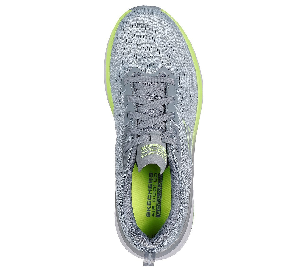 GO RUN ELEVATE 2, GREY/LIME Footwear Top View